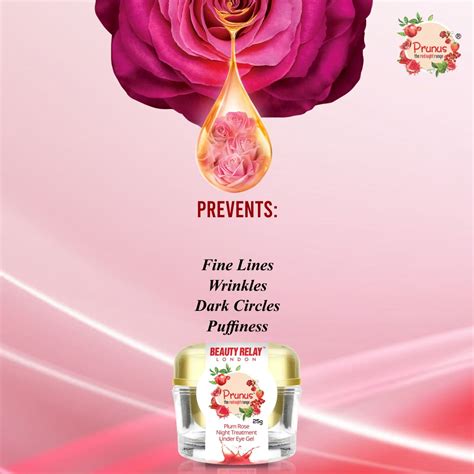 Prunus Plum Rose Night Treatment Under Eye Gel With Prunus Oil, Rose O