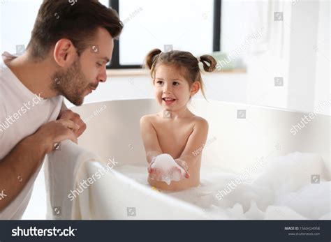 Daughter Getting A Bath