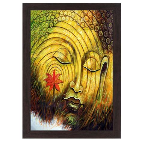 Wens 'Love for Buddha' Wall Painting (MDF, 35.5 cm x 50.8 cm x 1.2 cm ...