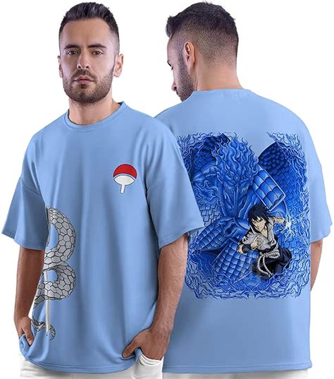 crazymonk Naruto Sasuke Anime Oversized T-Shirt - Price History