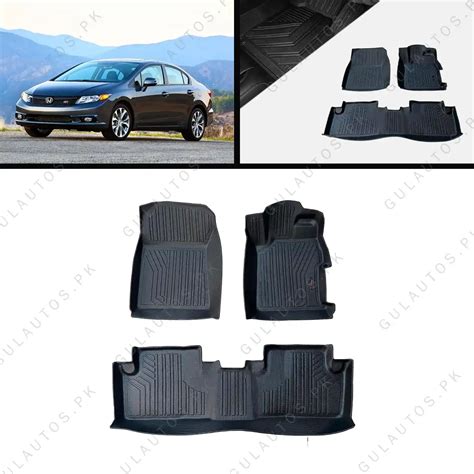 Honda Civic Rebirth TPU Floor Mats Model 2012-2015 By Gul Autos