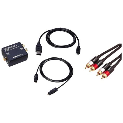AmazonBasics Digital Optical Coax to Analog RCA Audio Converter Adapter ...
