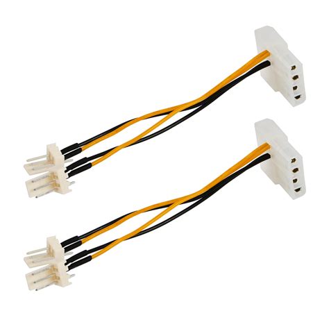 Buy PNGKNYOCN 3-Pin Fan to 4-Pin Molex Pass-Through Power Adapter Cable ...