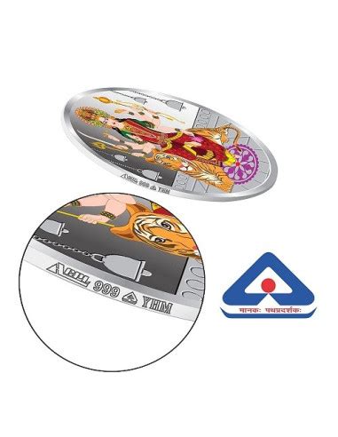 Precious Moments Color Durga Mata BIS Hallmarked Silver Coin Of 20 Gram ...