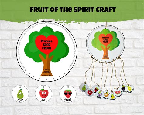 Kids Printable Fruit of the Spirit Craft, Sunday School Activity, Kids ...