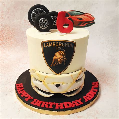 Lamborghini Cake | Car Theme Cake | Lamborghini Car Theme Cake ...