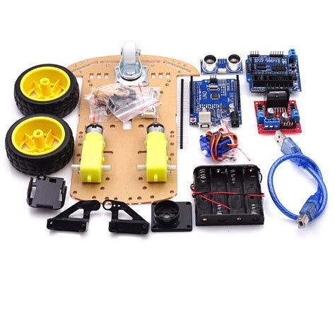 Easy DIY Avoidance Tracking Motor Smart Robot Car India | Ubuy