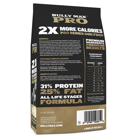 Bully Max™ Pro Series | High Calorie Dog Food | 600 Calories Per Cup ...