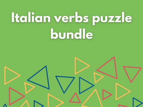 Italian Verb Puzzle - essere, fare, avere | Teaching Resources