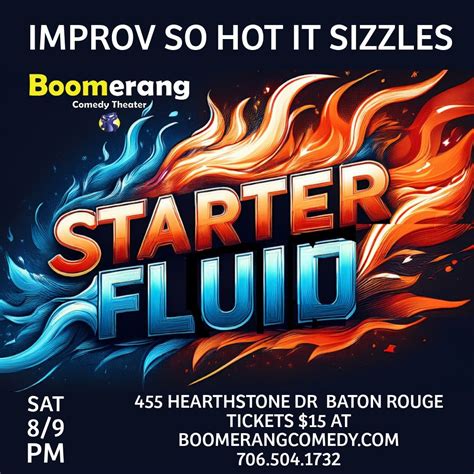 IMPROV COMEDY from Boomerang House Team STARTER FLUID, 455 Hearthstone ...