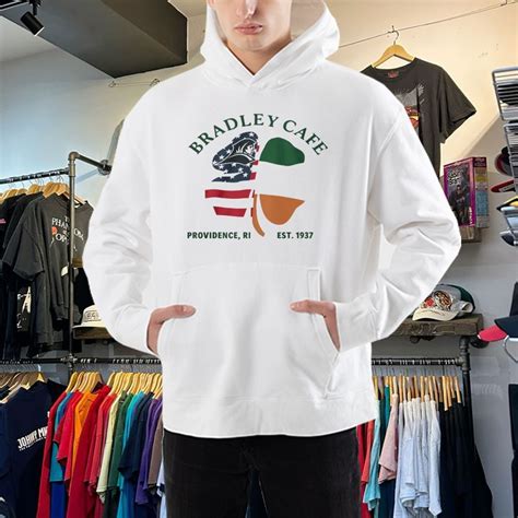 Bradley Cafe Providence Ri Est 1937 Shamrock Usa Ireland Flag T-Shirt, hoodie, longsleeve tee