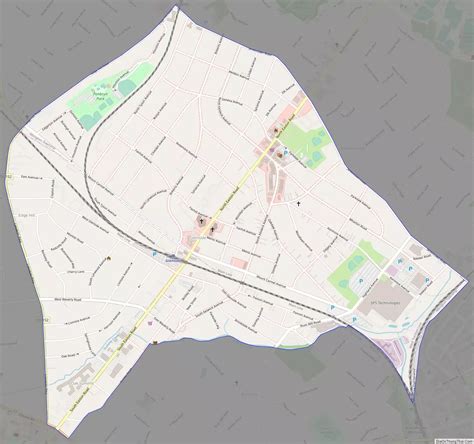 Road map of Glenside | Map, Glenside, Roadmap