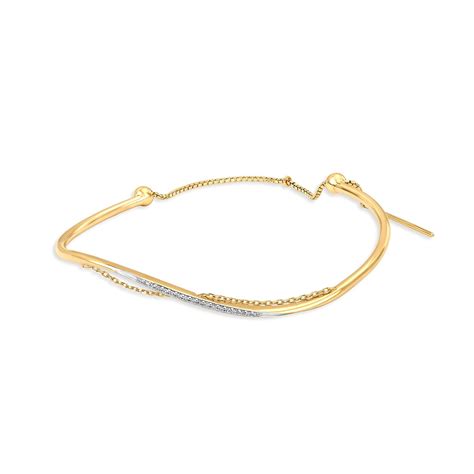 Buy Mia by Tanishq 14KT Yellow Gold and Diamond Bangle for Women at ...