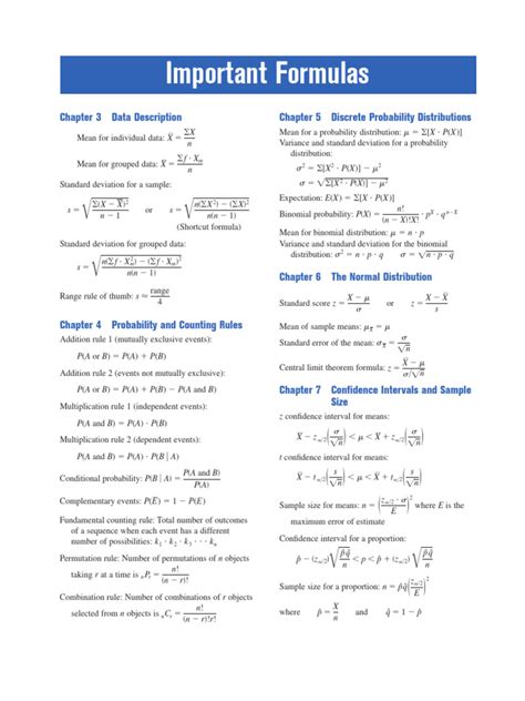Image result for Statistics Definitions and Formulas