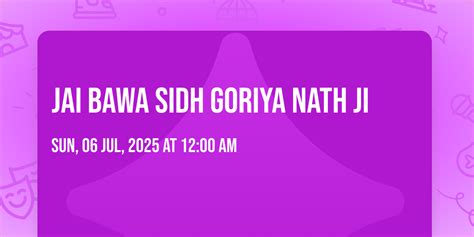 jai bawa sidh Goriya Nath Ji , Baba Sidh Goria, Swankha, Jammu, 6 July ...