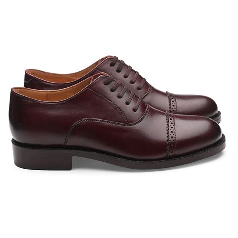 Quarter Brogue Cap Toe Brown Italian Leather Dress Shoes Reverse Goody