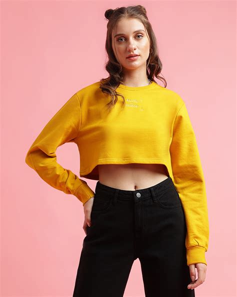 Buy Women's Yellow Sweatshirt Online in India at Bewakoof