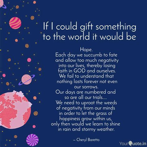 Hope. Each day we succumb... | Quotes & Writings by Cheryl Baretto ...