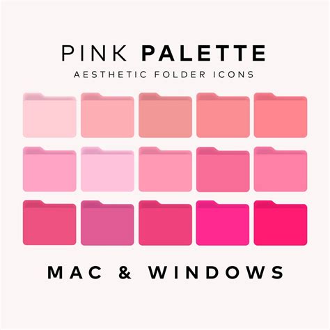 15 Neon Pink Desktop Folder Icons: Mac & Windows (digital Download) - Etsy
