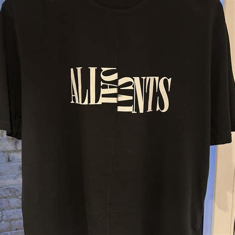 Black All Saints T Shirt, barely worn #allsaints... - Depop