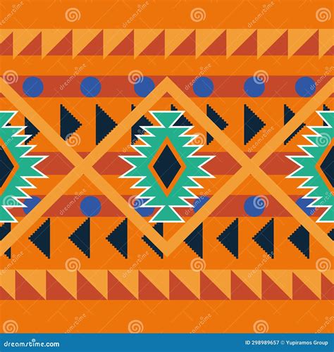 Native American Pattern in Color Stock Vector - Illustration of ...