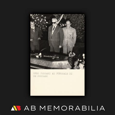 Enzo Ferrari Original Period Photograph - Alfonso de Portago's Funeral