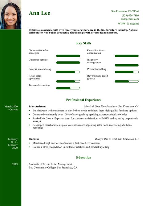 Retail Resume Examples and Templates for 2025 - ResumeBuilder.com