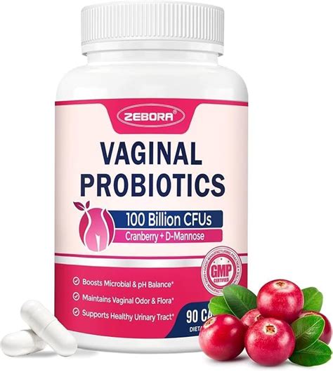 Evorina ZEBORA Vaginal Probiotics for Women 100 Billion CFUs, Probiotic ...