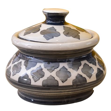 Buy KunhaR Ceramic Handi (600 Ml), Gray Online at Low Prices in India ...