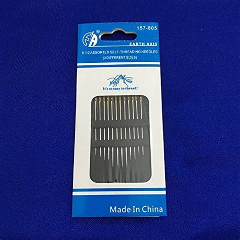 YEQIN 4 Packs of Three Size Self Threading Needles Hand for Embroidery ...