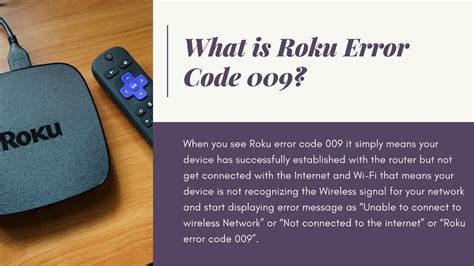 Guide to Troubleshoot Roku Error 009 Code