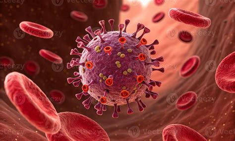 Red pink orange color virus norovrus covid-19 coronavirus disease flu biology infection flu ...
