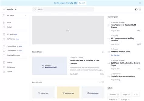 Median UI Blogger Template