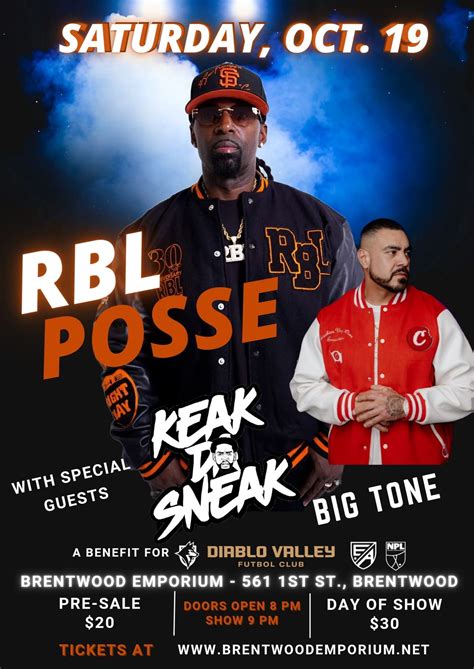 RBL Posse w/Special Guests Keak Da Sneak & Big Tone, 561 First Street ...