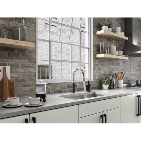 KOHLER Lathe Polished Nickel/Matte Black Single Handle Pull-down ...