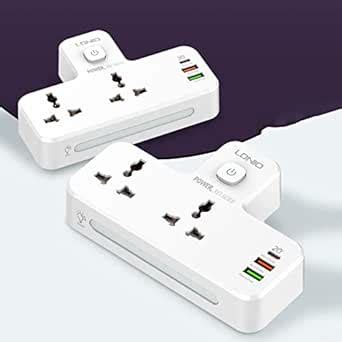 LICHTS Electrical Sockets Outlet Extender with USB Ports for Office ...