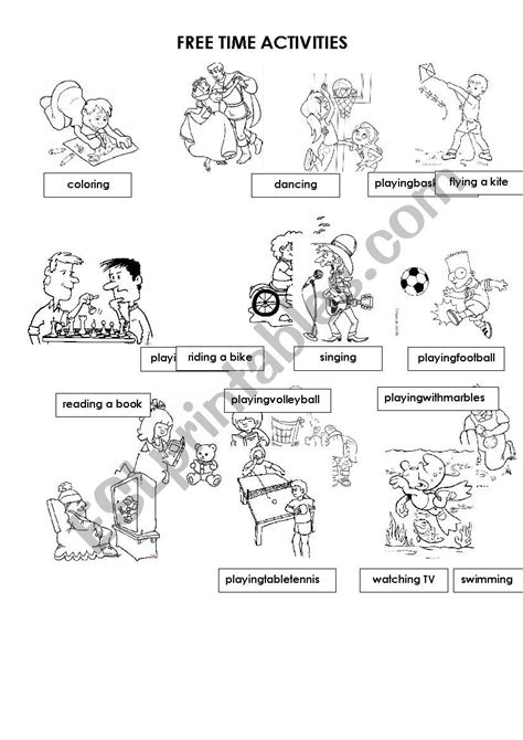 Free Time Worksheet 的图像结果
