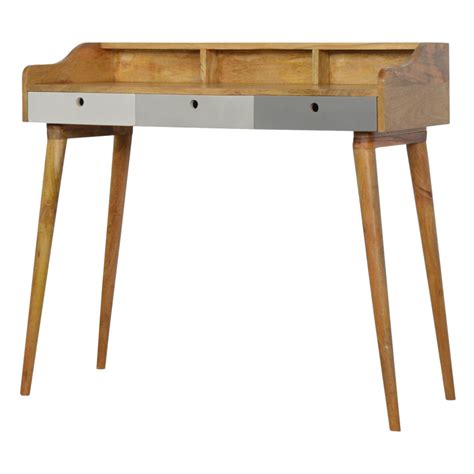 Grey Gallery Writing Desk - ArtisanFurniture.in
