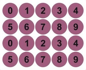 BlackDreams 2.5 cm Round 500 Pieces 0 to 9 Number Labels for Organizing ...
