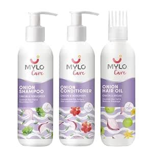 Buy Mylo Anti Hairfall Onion Care Kit - Reduces Hair Fall | Improves ...