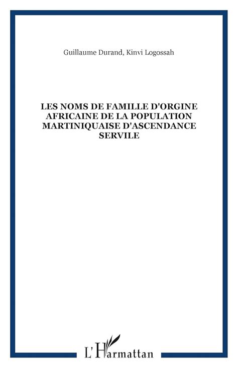 Amazon.in: Buy Les noms de famille d'orgine africaine de la population ...