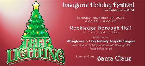 Holiday Tree Lighting, 121 Huntingdon Pike, Rockledge, PA, United ...