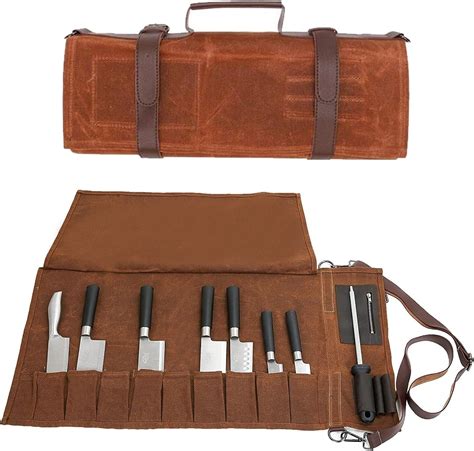 Buy Knife Bag,Canvas Chef Knife Roll Bag,Chef Knife Case Roll Bag,Chef ...