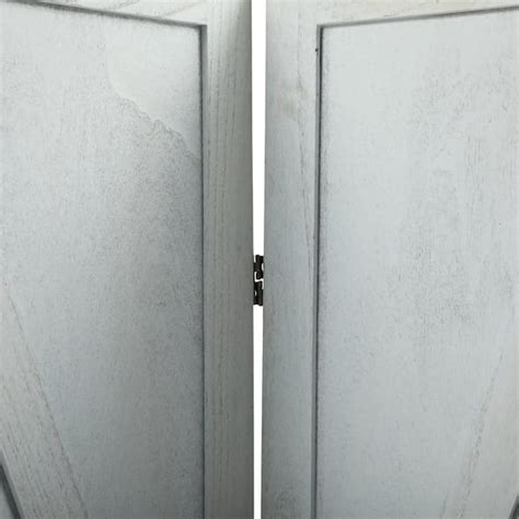 Buy 4-Panel White Wood Privacy Room Divider Upscale Sycamore Solid ...