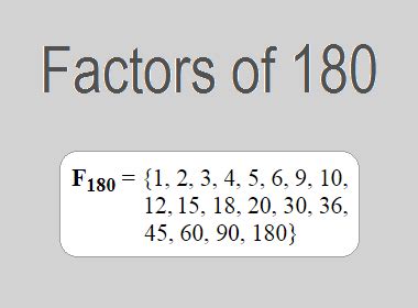 10 Math Problems: Factors of 180