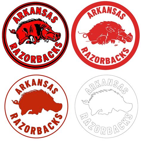 Arkansas Razorback Classic Circle Logo High Resolution Cutting Vector ...