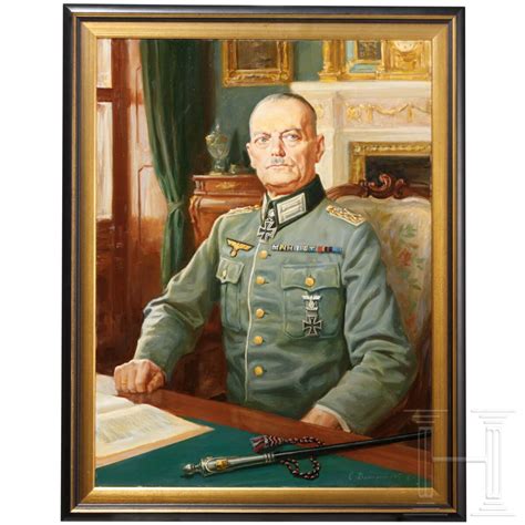 Portraitgemälde des Generalfeldmarschalls Gerd von Rundstedt Öl auf ...