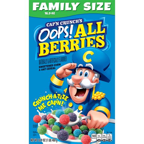Cap'n Crunch's, Family Size, Oops! All Berries, Naturally ...