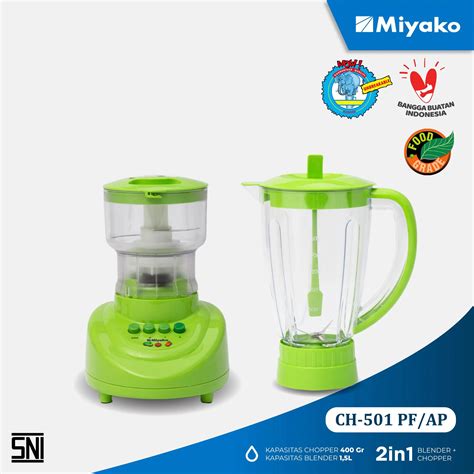 Promo Miyako Ch-501 Pf/ap Blender Chopper Plastik Anti Pecah 2in1 [1.5 ...