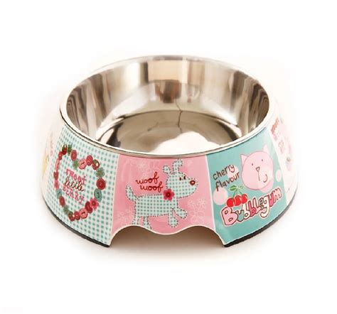 Stock Show Pet Removable Stainless Steel Bowl Dog Cat Non-Skid Round ...